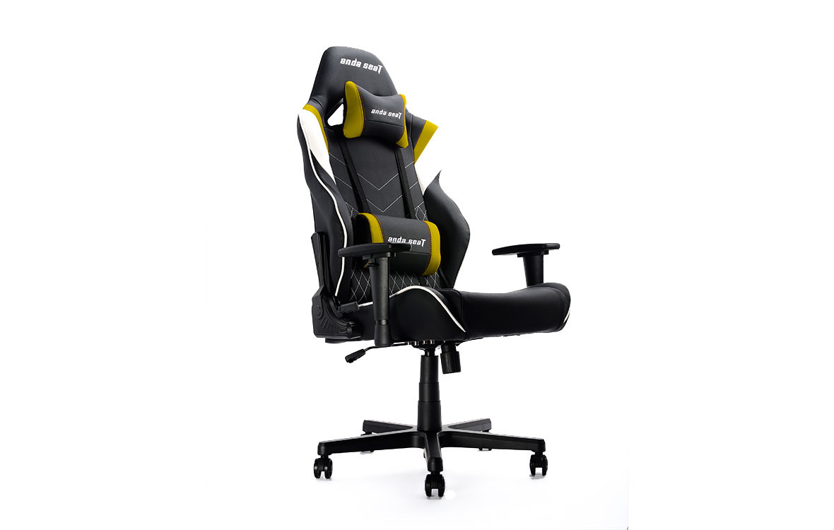 Ghế Anda Seat Assassin V2 - Full PVC Leather 4D Armrest Gaming Chair (Black/White/Yellow)