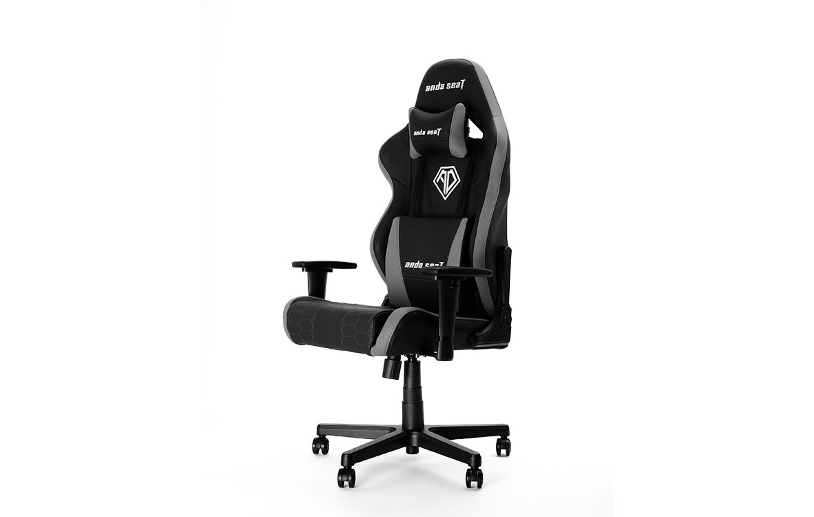 Anda Seat Spirit King - Full PVC Big Lumber 4D Armrest Gaming Chair ( Black/Grey)