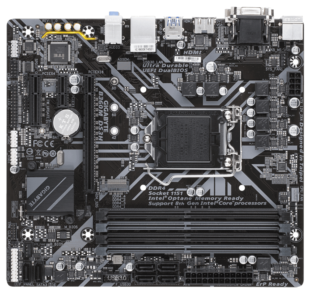 Bo amạch chính: Mainboard Gigabyte B360M-DS3H 1