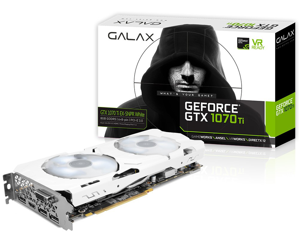 Card màn hình Galax 8GB GTX1070 Ti EX-SNPR (Trắng)a