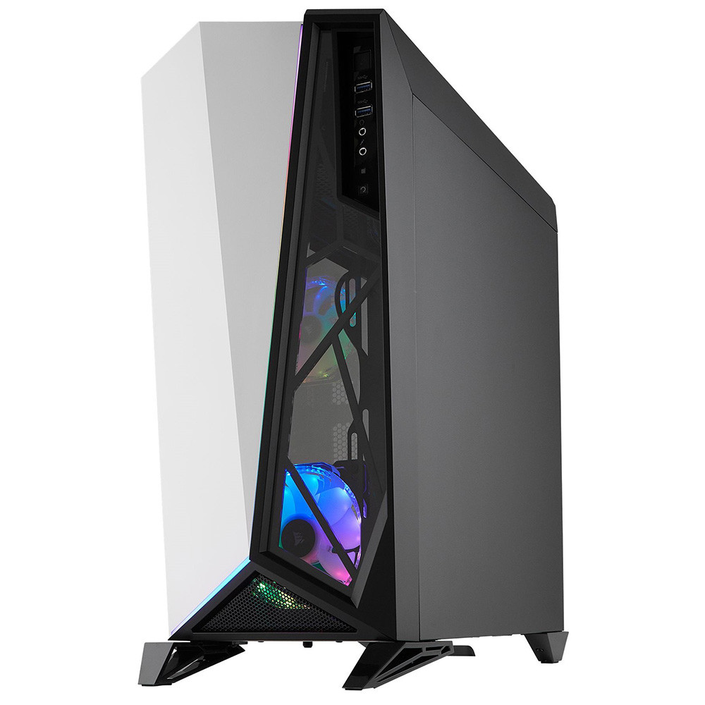 Case Corsair SPEC-Omega RGB - Tempered Glass (CC-9011141-WW) (Trắng đen)