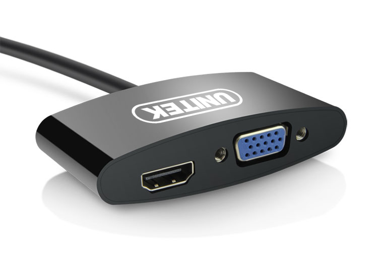 Cáp MiniDisplayport - VGA+HDMI 0.2m Unitek