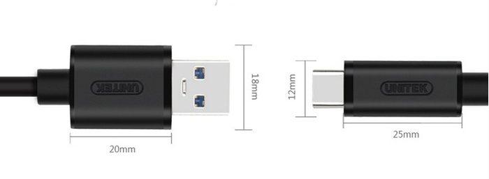 Cáp Type C- USB B Unitek 3.0 YC474BK