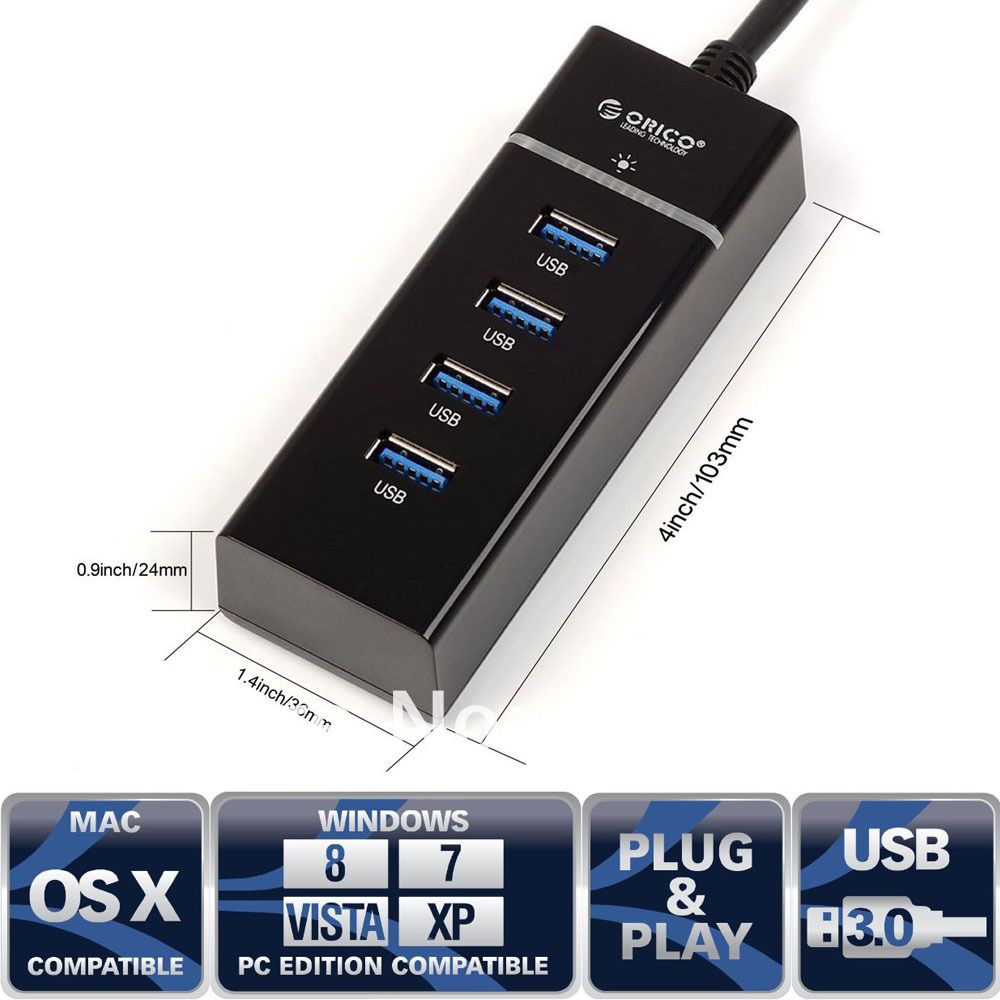 Bộ chia/ Hub USB 3.0 Orico W6PH4BK