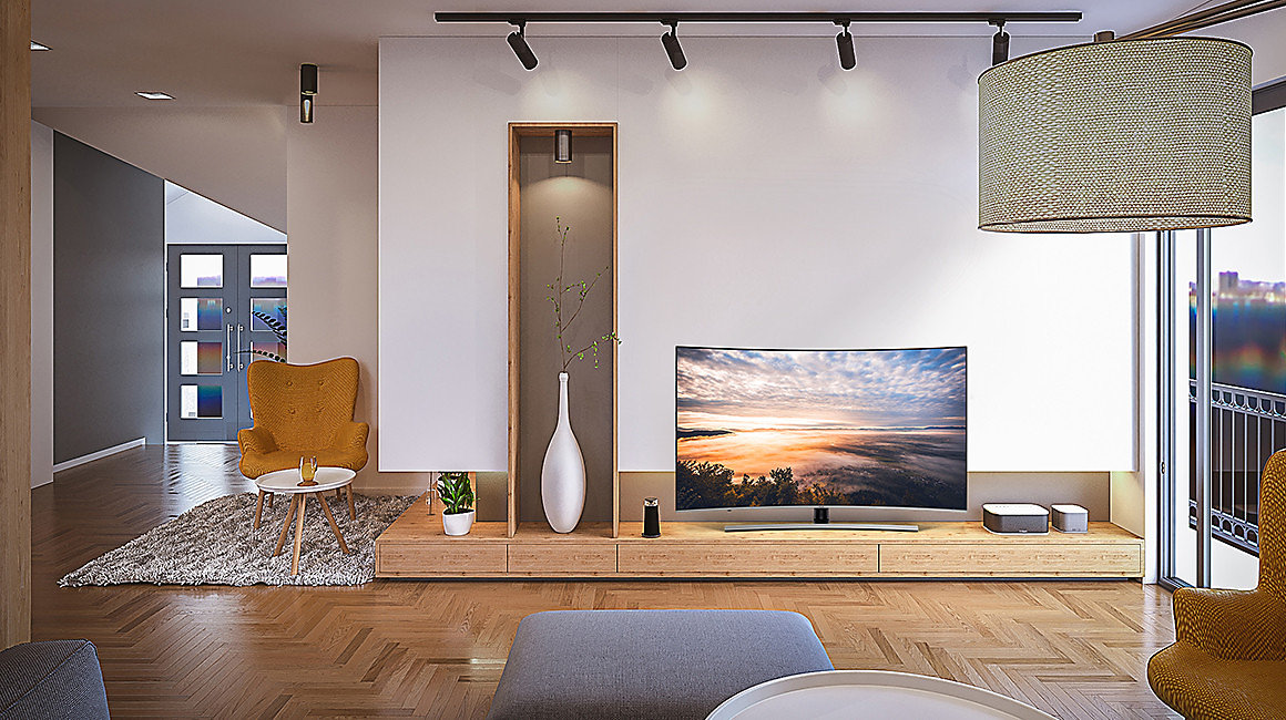 Smart Tivi màn hình cong Premium UHD Samsung 4K 55 inch UA55NU8500