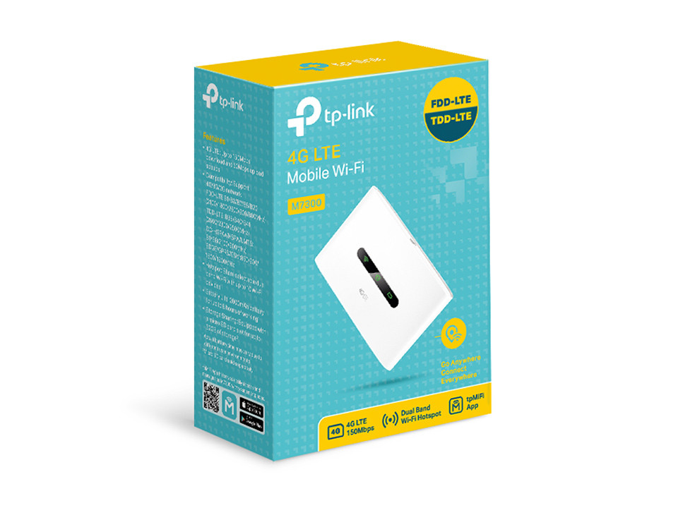 Thiết lập kết nối Internet chỉ trong chớp mắt M7200 với thiết kế nhỏ gọn và giao diện người dùng thân thiện, toàn bộ những gì bạn cần là lắp thẻ SIM và mở nguồn thiết bị, kết nối 4G của bạn sẽ được tự động thiết lập và sẵn sàng cho bạn trải nghiệm trong nháy mắt. Ngoài ra, người dùng dễ dàng quản lý nhờ ứng dụng tp MIFi thông qua thiết bị iOS/Android, qua đó, tpMiFi cho phép người dùng thiết lập giới hạn dữ liệu và kiểm soát thiết bị truy cập.