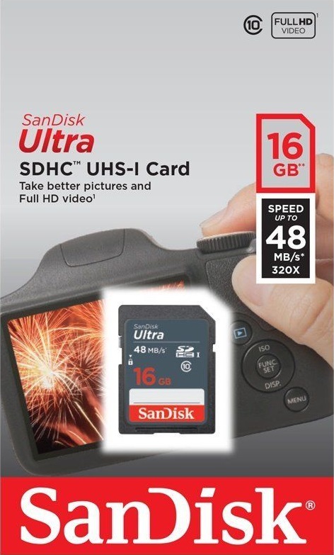 Thẻ nhớ SDHC Sandisk 16GB (class 10) Ultra 2