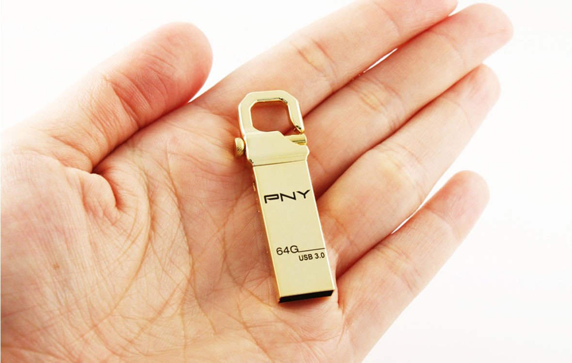 USB PNY 64GB Hook (3.0) (Vàng)