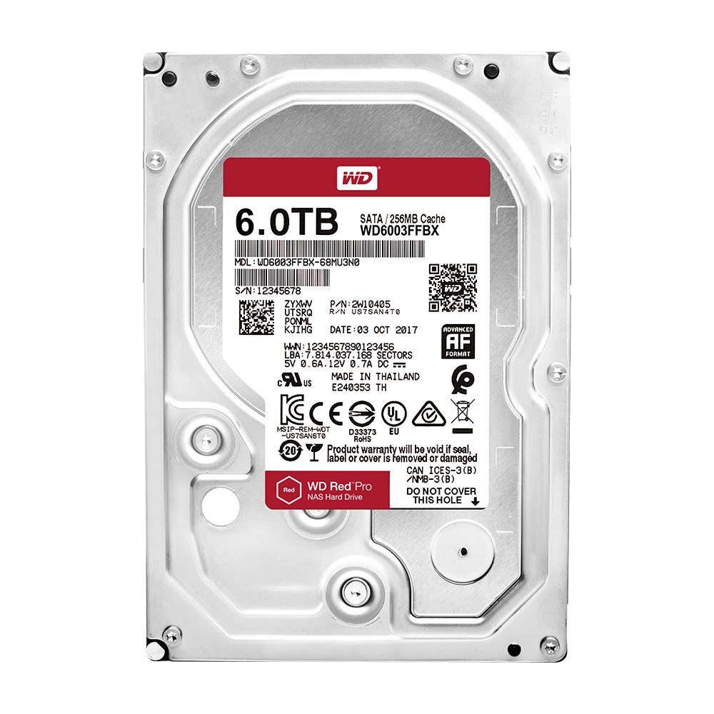 Ổ cứng HDD WD 6TB WD6003FFBX Sata 3 (Đỏ)