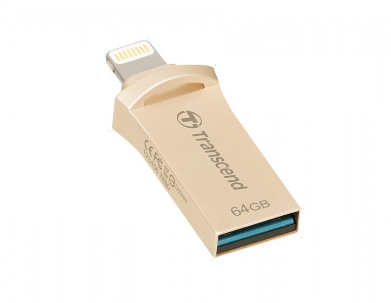 Ổ cứng di động/ USB Transcend 64GB JDG500 (Vàng)