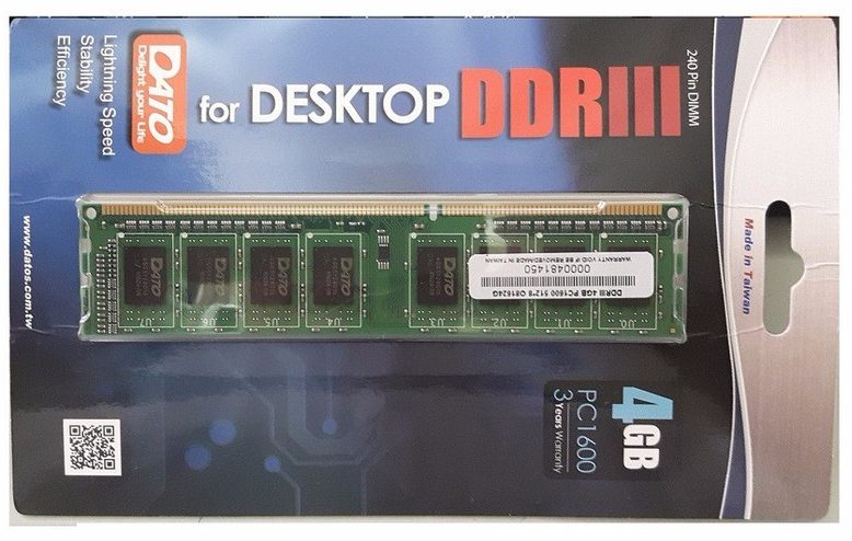 Bộ nhớ DDR3 Dato 4GB (1600)