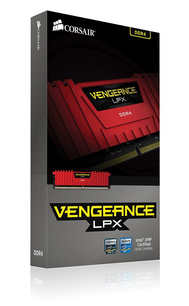 Bộ nhớ DDR4 Corsair 16GB (2400) CMK16GX4M2A2400C14R Vengeance LPX (2x8GB) (Đỏ)