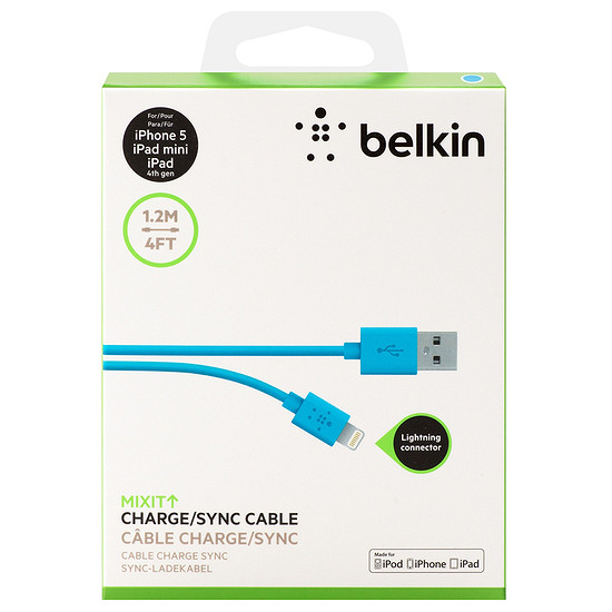 Cáp Lightning Belkin 2.4A 1.2m (Xanh dương)
