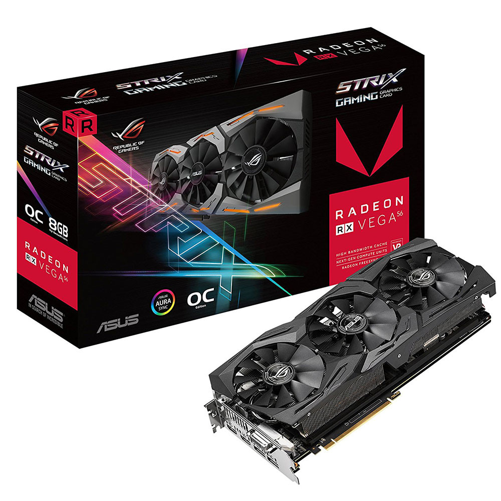 Card màn hình ASUS 8GB ROG Strix RX VEGA 56 O8G Gaming