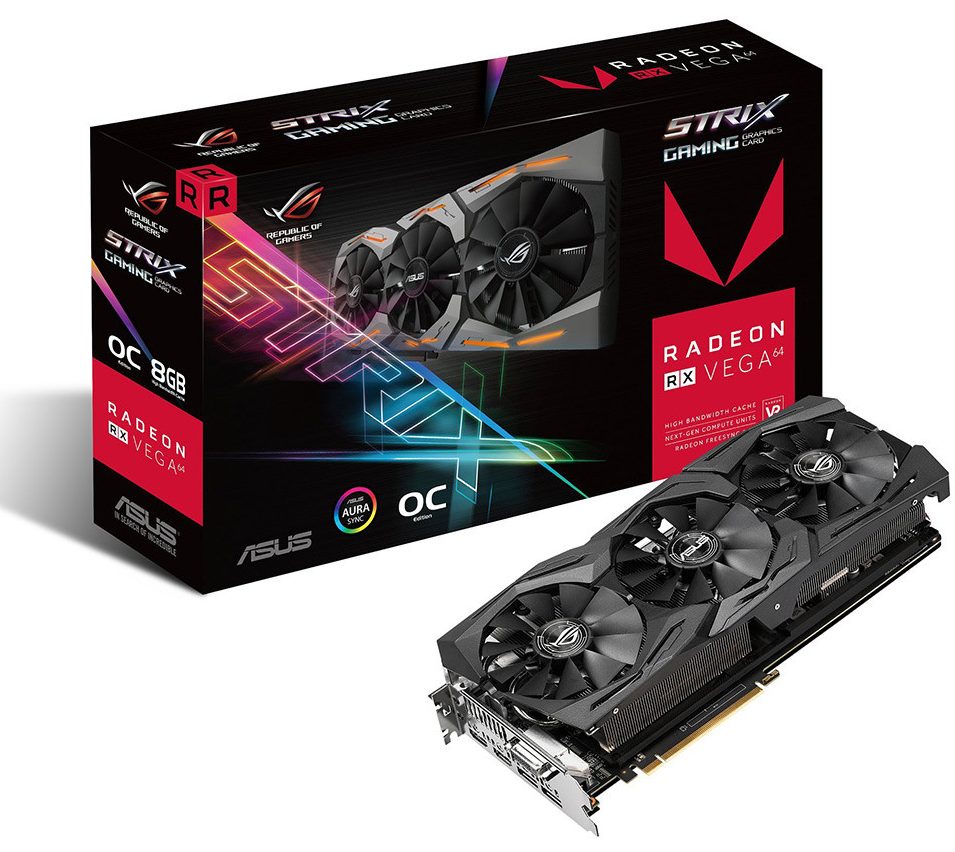 Card màn hình ASUS 8GB ROG Strix RX VEGA 64 O8G Gaming