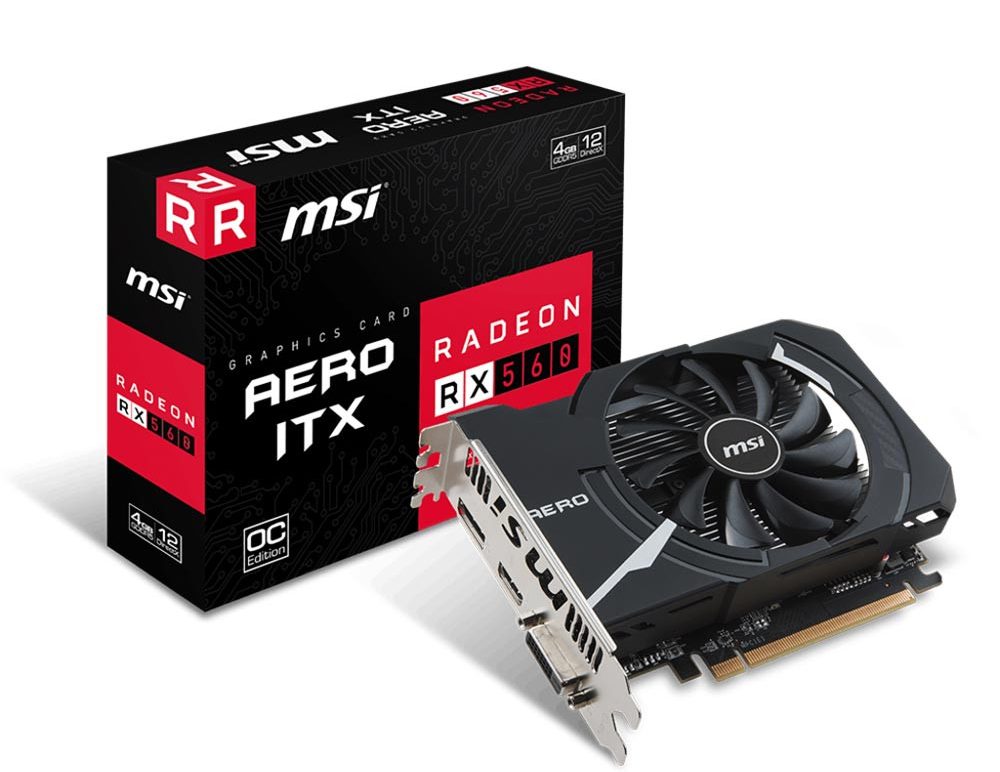 Card m&agrave;n h&igrave;nh MSI RX 560 AERO ITX 4G OC