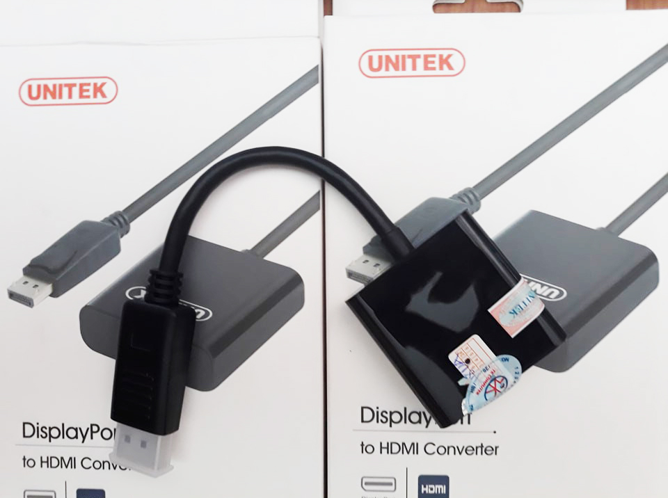 Cáp Displayport -> HDMI 0.2m Unitek (Y 5118DA) (F)