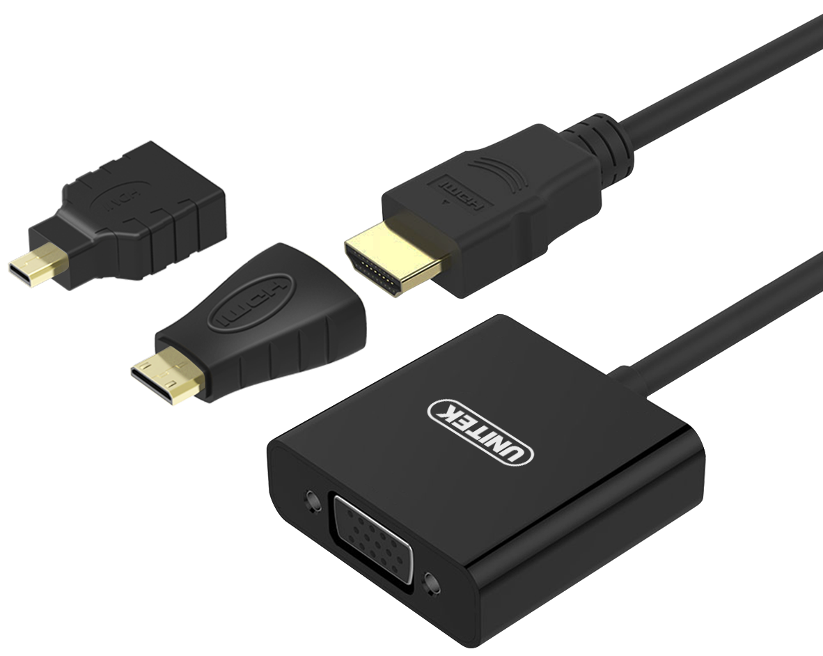 Cáp HDMI to VGA + Audio Unitek (Y6355)