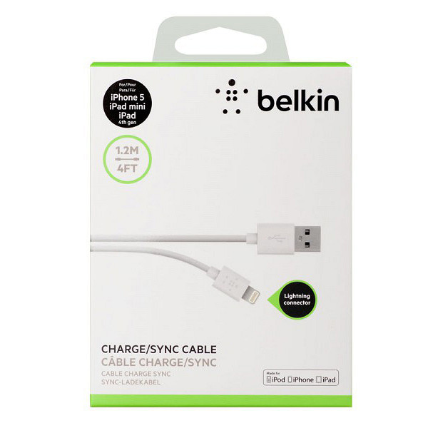 Cáp sạc Lightning cho Iphone Belkin F8J023bt04-WHT 1.2m (Trắng)-2