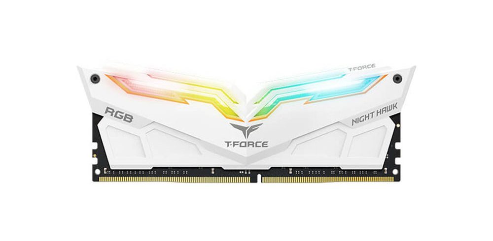 Bộ nhớ/ Ram Team Night Hawk RGB 16GB (2x8GB) DDR4 3000 Heatspreader (Trắng)