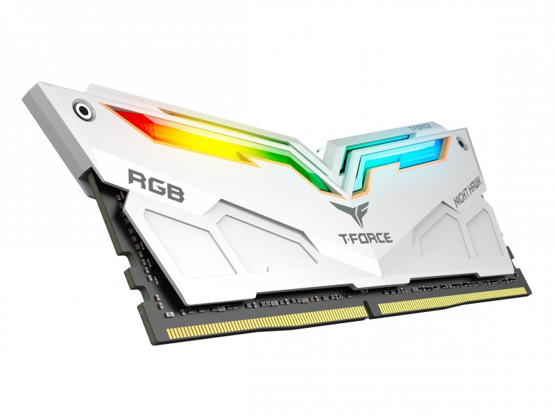 Bộ nhớ/ Ram Team Night Hawk RGB 16GB (2x8GB) DDR4 3000 Heatspreader (Trắng)