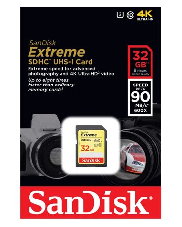 Thẻ nhớ SDHC Sandisk 32GB Extreme