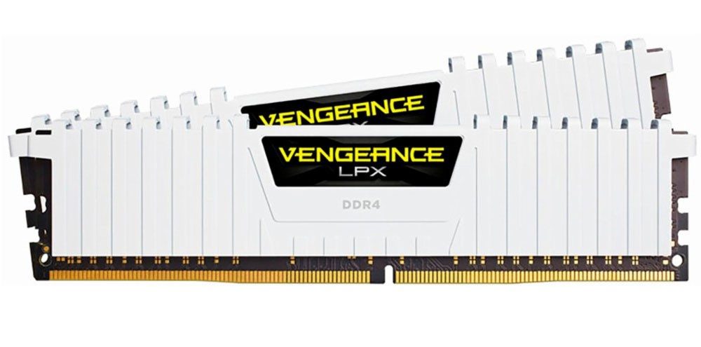 Bộ nhớ DDR4 Corsair 16GB (2666) CMK16GX4M2A2666C16W Vengeance LPX (2x8GB) (Trắng)