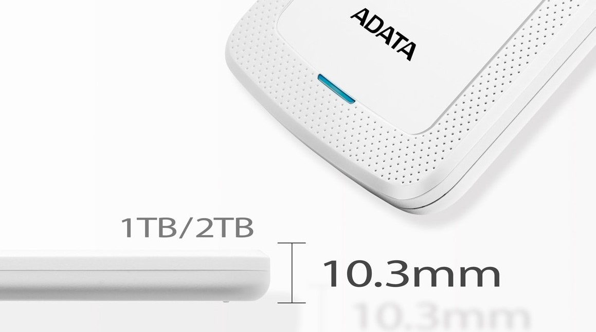 Ổ cứng HDD Adata HV300 2TB (AHV300-2TU31-CBL) (Xanh) khẳ năng lưu trữ di dộng trong tầm tay bạn