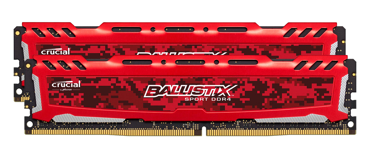 Bộ nhớ/ Ram Crucial Ballistix Sport LT 4GB DDR4 2666 Heatspreader (BLS4G4D26BFSE) (Đỏ) thiết kế nổi bật mang lại hiệu năng mạnh mẽ