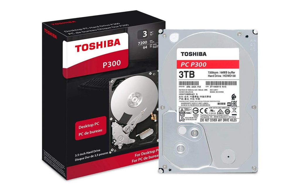 Ổ cứng HDD Toshiba P300 3.5" 3TB SATA 7200RPM 64MB (HDWD130UZSVA)