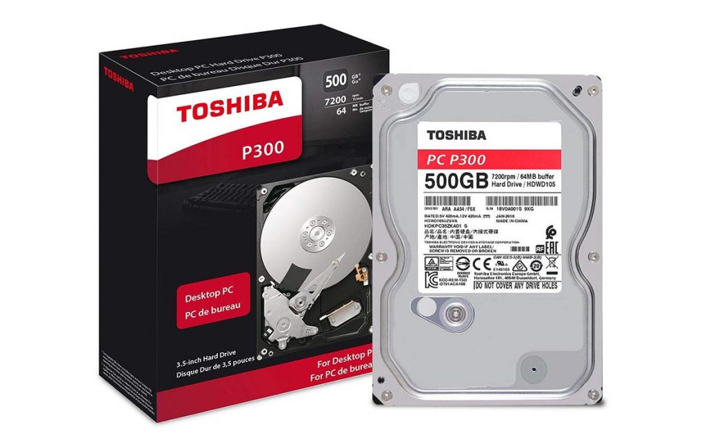 Ổ cứng HDD Toshiba P300 3.5" 500GB SATA 7200RPM 64MB (HDWD105UZSVA)