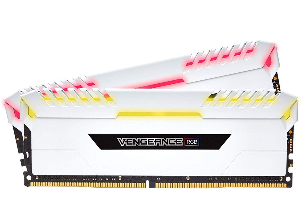Bộ nhớ DDR4 Corsair 16GB(3600) Vengeance RGB (CMR16GX4M2C3600C18W)(2x8GB)