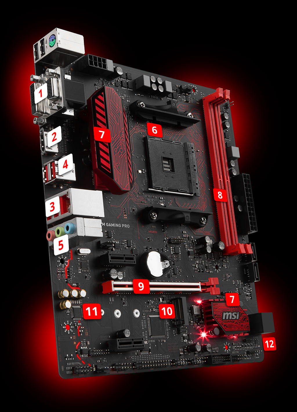 Bo mạch chính Mainboard Msi B350M Gaming Pro