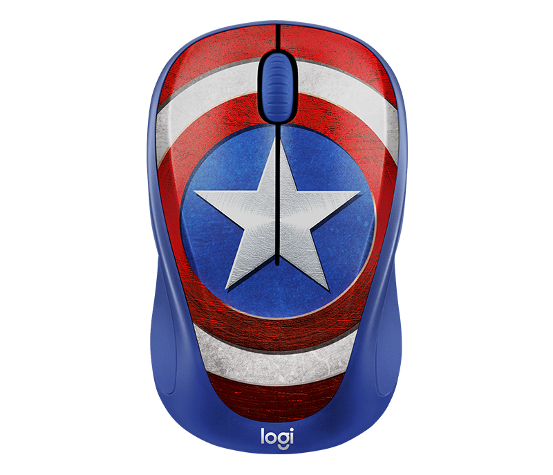 Chuột máy tính Logitech M238 Captain America (Xanh)