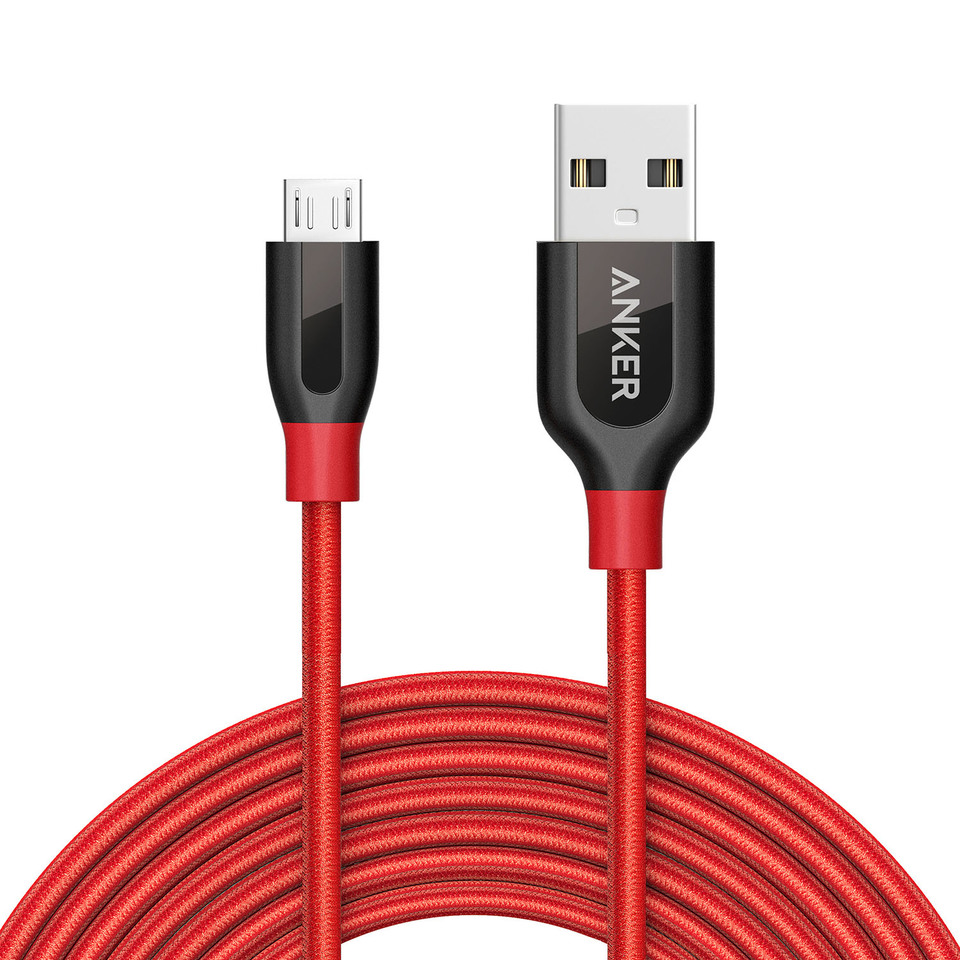 Cáp Micro USB Anker PowerLine+ 0,9m -A8142H91 (Đỏ)