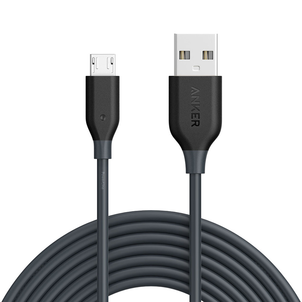 Cáp Micro USB Anker PowerLine 3m - A8134012 (Đen)