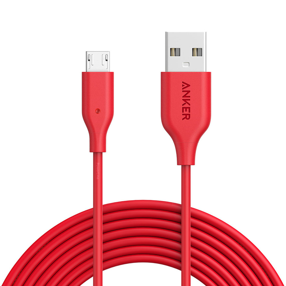 Cáp Micro USB Anker PowerLine 3m - A8134H91 (Đỏ) 