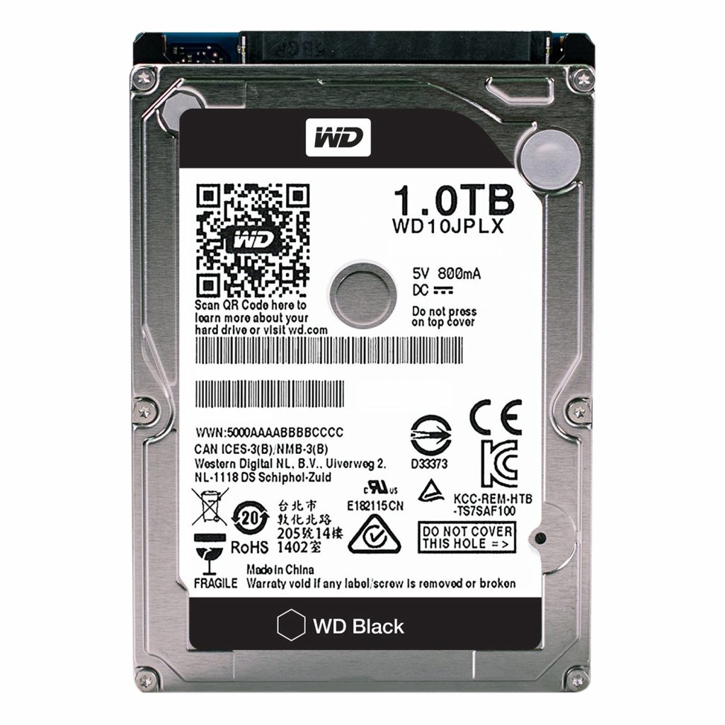 Ổ cứng HDD WD 1TB 2.5" Sata 3 (WD10 JPLX) (Đen)