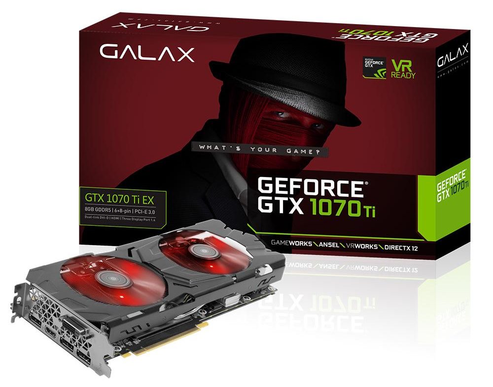 Card màn hình Galax 8GB GTX1070Ti EX