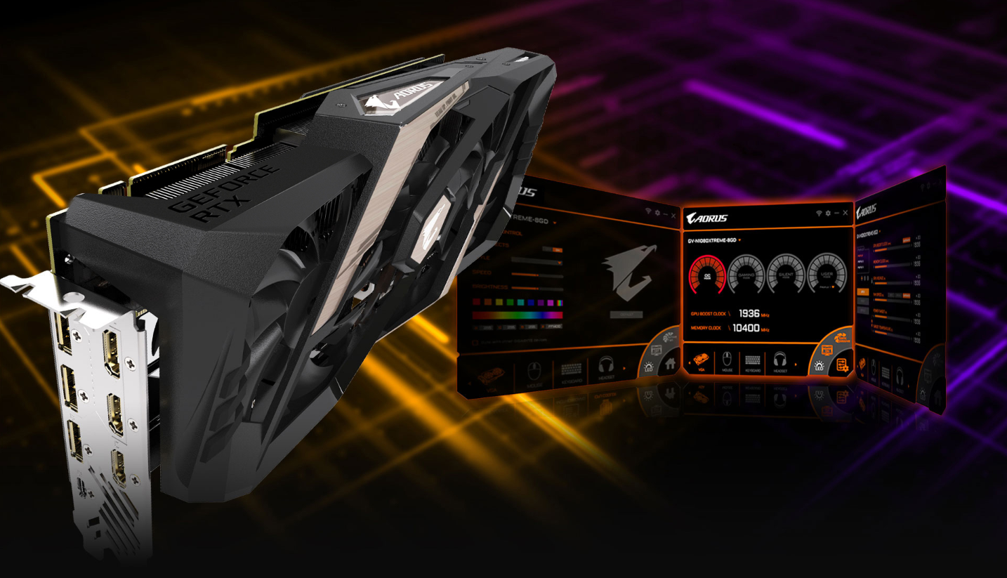 Card màn hình Gigabyte RTX 2080 AORUS 8G (GV-N2080AORUS-8GC)