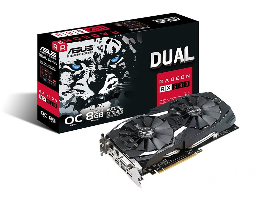 Card đồ hoạ Asus Dual 8GB Dual Radeon RX580 O8G