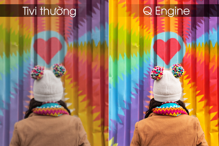 Chip Q Engine cho phép nâng cấp mọi chi tiết hình ảnh, tối ưu hóa màu sắc