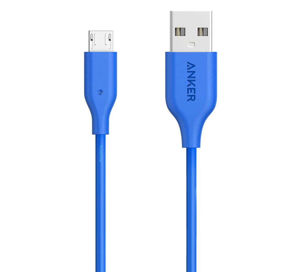 Cáp Micro USB Anker PowerLine 0,9m - A8132 (Xanh)