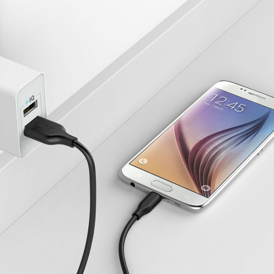 Cáp Micro USB Anker PowerLine 0,9m - A8132 (Đen)