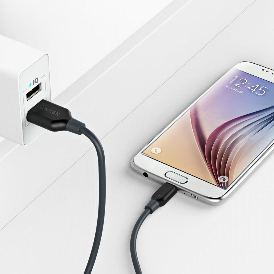 Cáp Micro USB Anker PowerLine 3m - A8134012 (Xám)