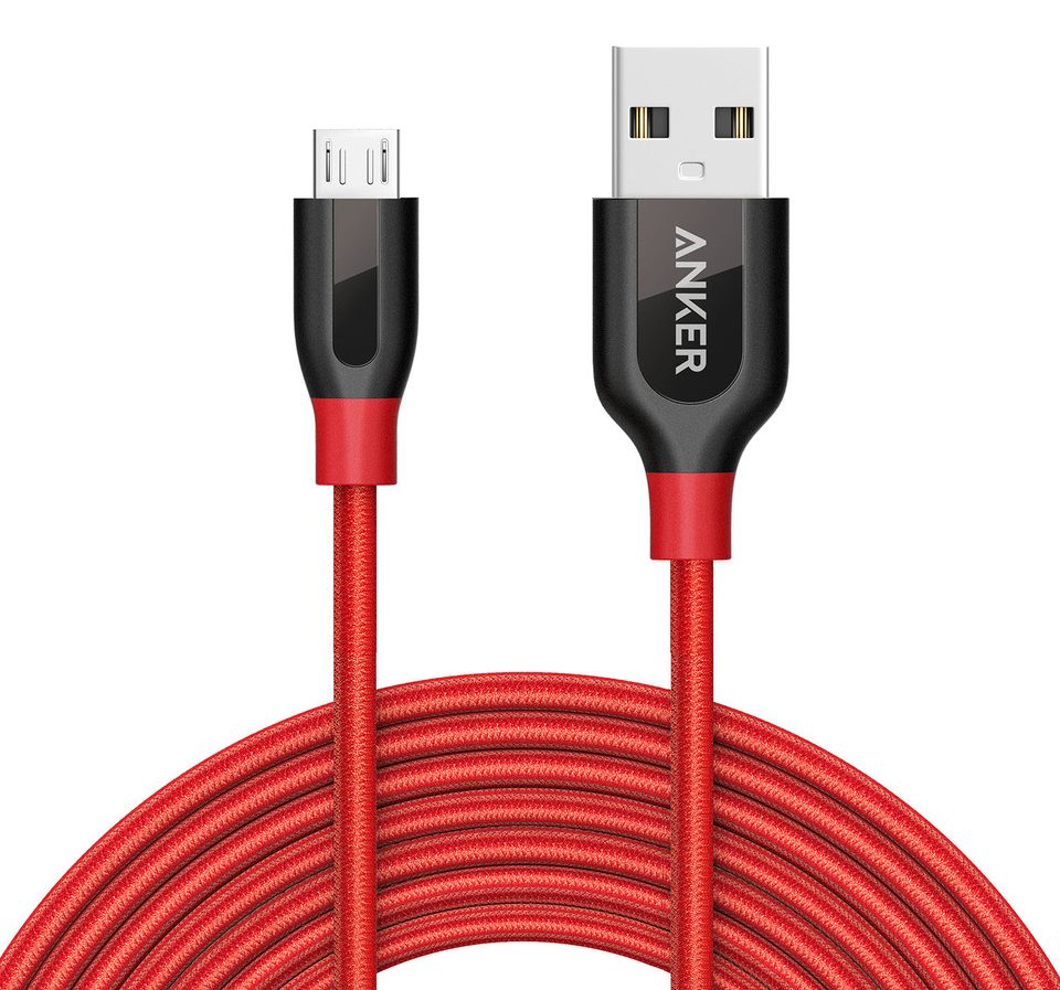 Cáp Micro USB Anker PowerLine+ 3m - A81440B1 (Đỏ)