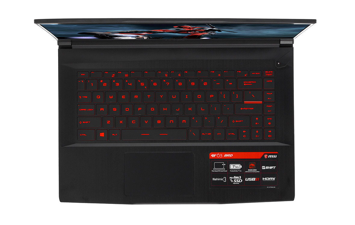 Laptop MSI GF63 8RD-221VN (i7-8750H) (Đen)