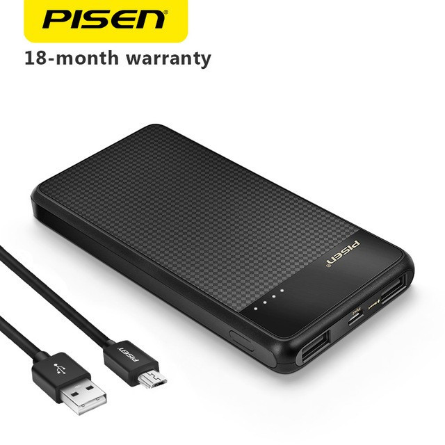 Pin sạc dự phòng Pisen 2C 10000mAh (Dual USB 1.5A2.1A Smart) model TS-D210