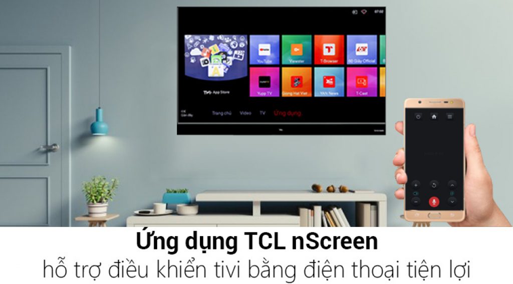 Tivi TCL 40S6500 dễ dàng điều khiển tivi bằng điện thoại