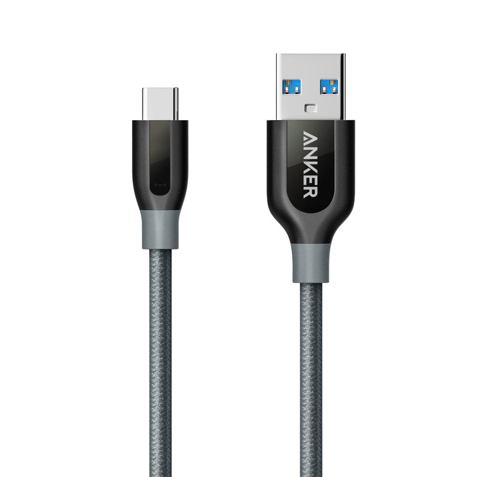 cáp Anker PowerLine+ USB 3.0 ra USB-C 0,9m - A8168 (Xám)